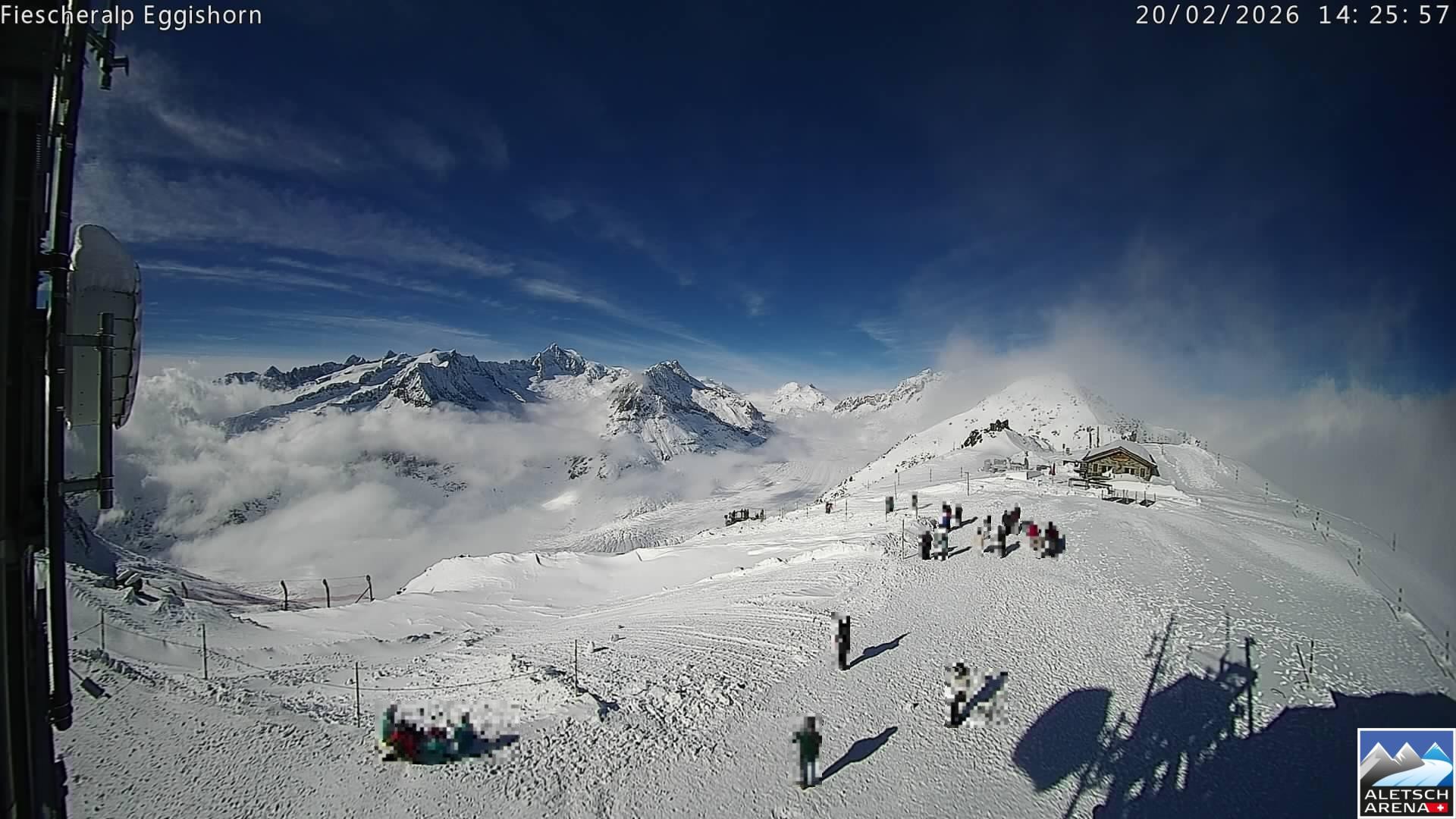 Archiv Foto Webcam Aletsch Arena: Grosser Aletschgletscher (Eggishorn)