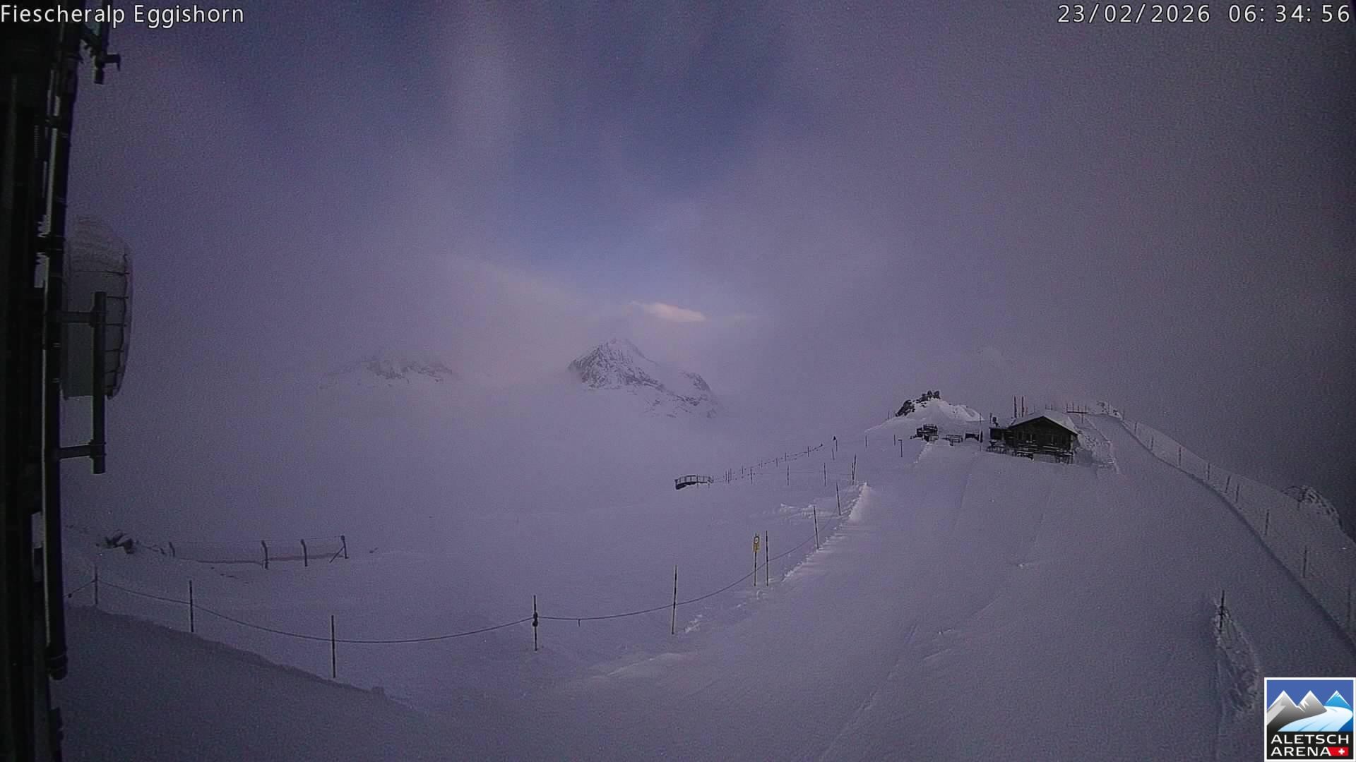 Archiv Foto Webcam Aletsch Arena: Grosser Aletschgletscher (Eggishorn)