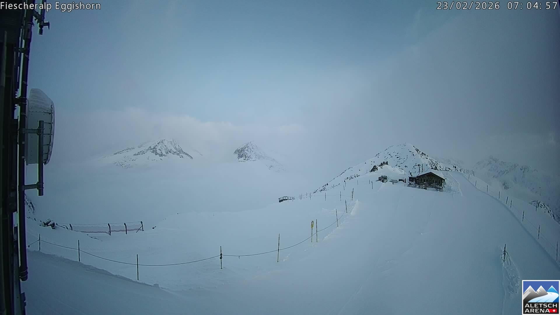 Archiv Foto Webcam Aletsch Arena: Grosser Aletschgletscher (Eggishorn)