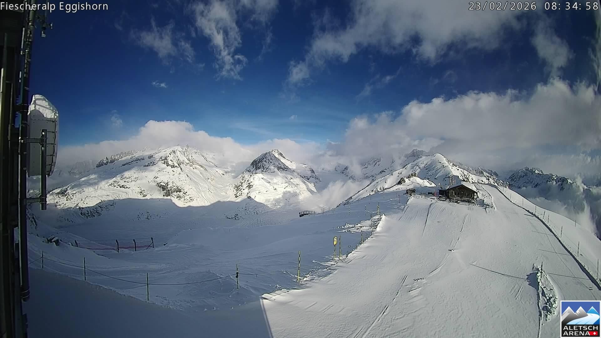 Archiv Foto Webcam Aletsch Arena: Grosser Aletschgletscher (Eggishorn)