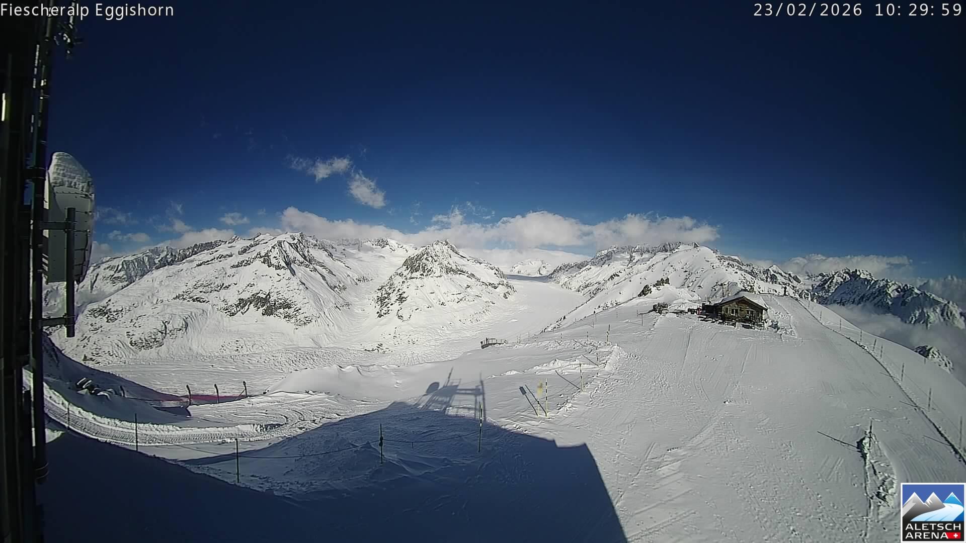Archiv Foto Webcam Aletsch Arena: Grosser Aletschgletscher (Eggishorn)
