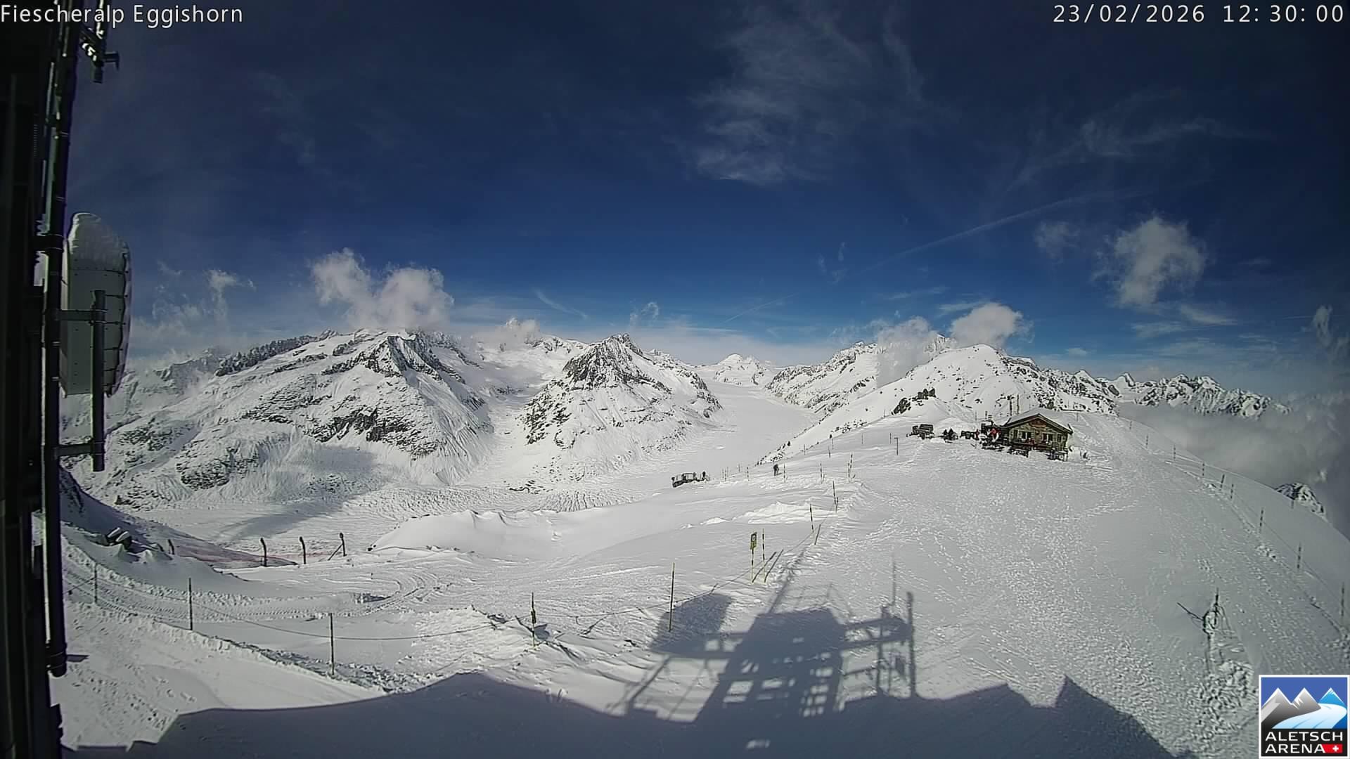 Archiv Foto Webcam Aletsch Arena: Grosser Aletschgletscher (Eggishorn)