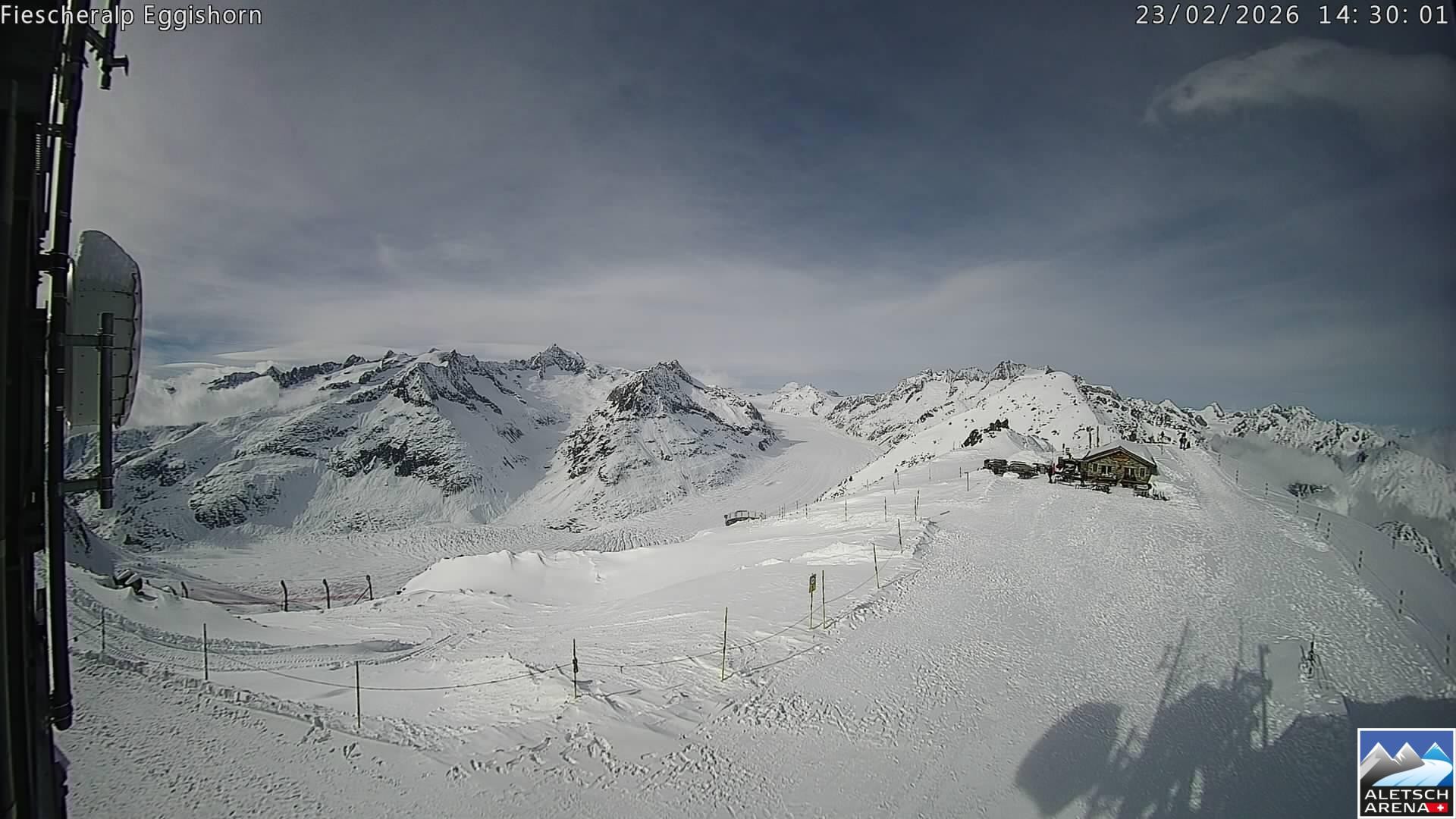 Archiv Foto Webcam Aletsch Arena: Grosser Aletschgletscher (Eggishorn)
