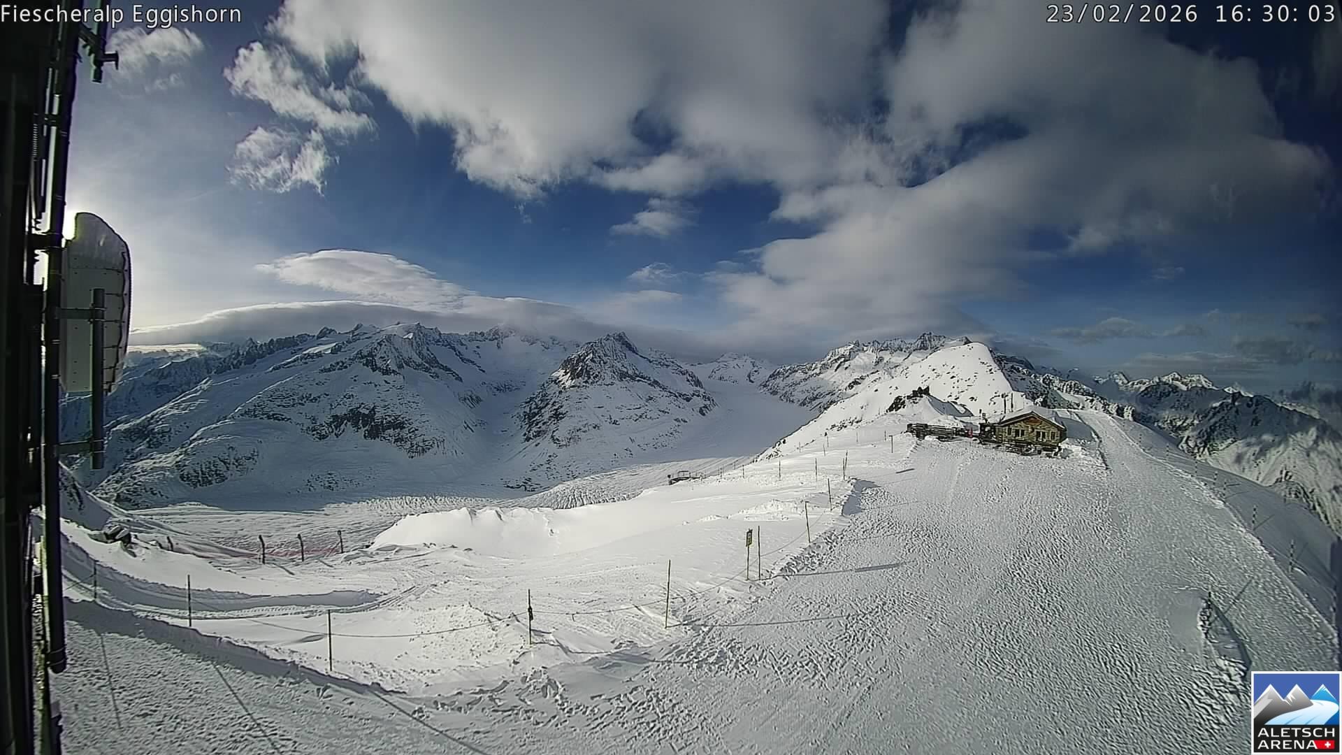 Archiv Foto Webcam Aletsch Arena: Grosser Aletschgletscher (Eggishorn)