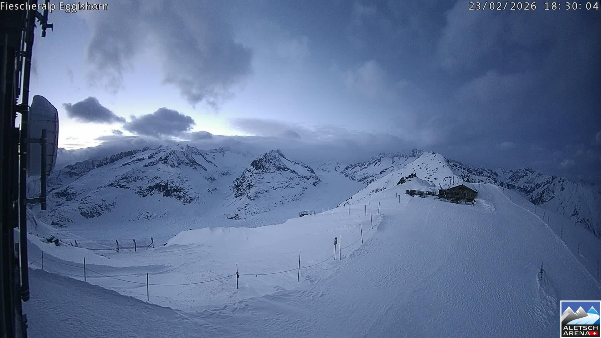 Archiv Foto Webcam Aletsch Arena: Grosser Aletschgletscher (Eggishorn)