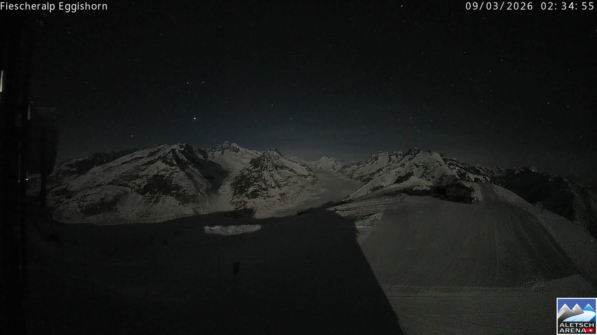 Archiv Foto Webcam Aletsch Arena: Grosser Aletschgletscher (Eggishorn)