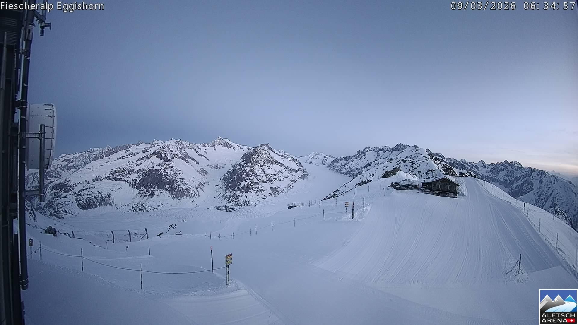 Archiv Foto Webcam Aletsch Arena: Grosser Aletschgletscher (Eggishorn)