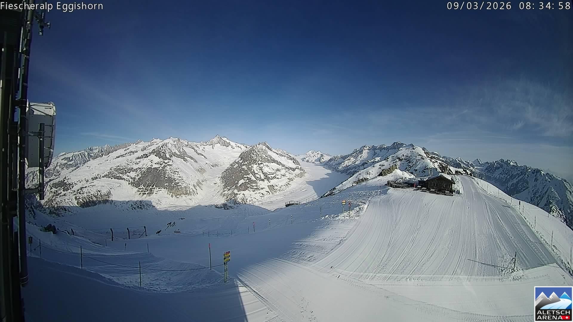 Archiv Foto Webcam Aletsch Arena: Grosser Aletschgletscher (Eggishorn)