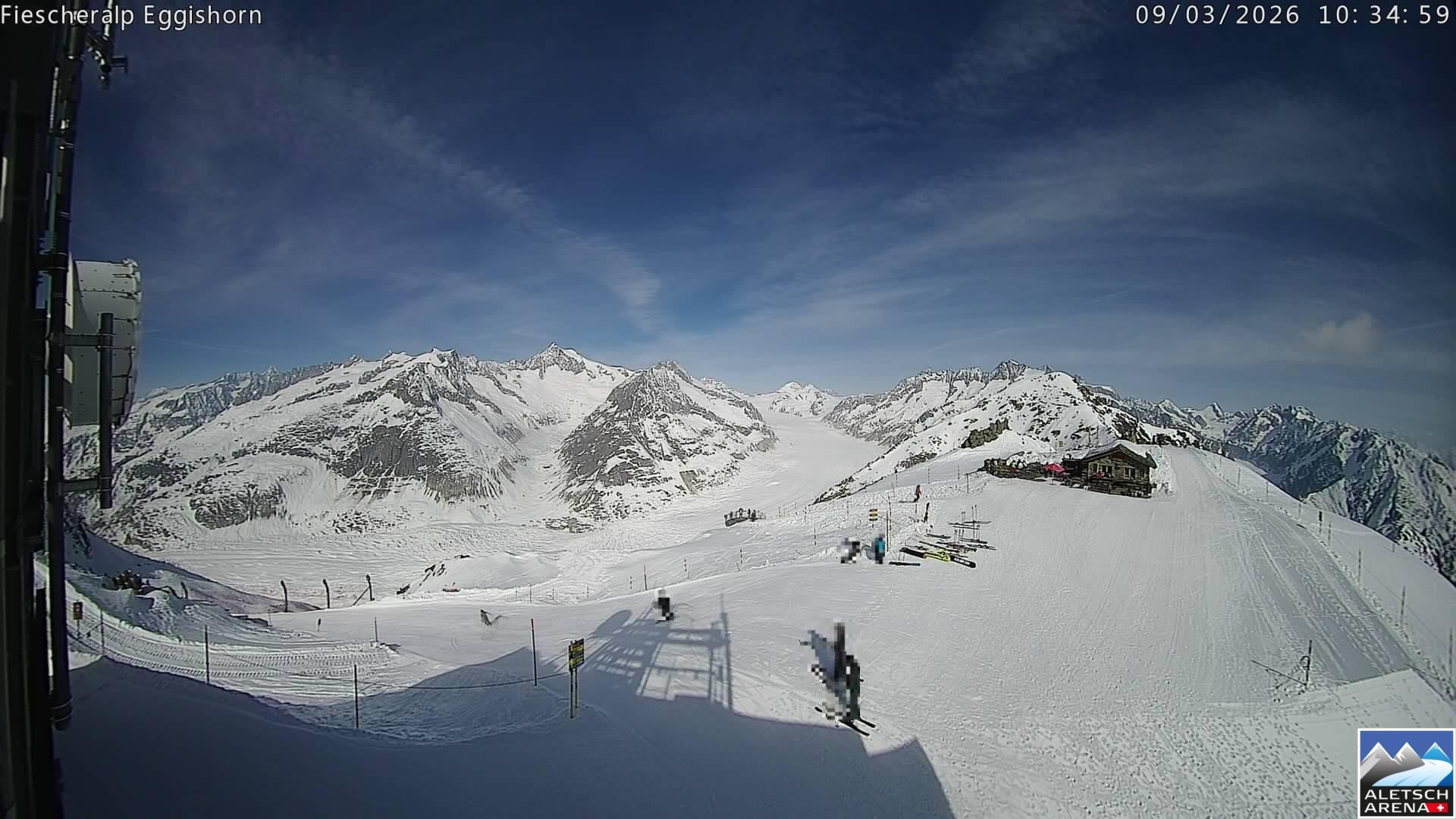 Archiv Foto Webcam Aletsch Arena: Grosser Aletschgletscher (Eggishorn)