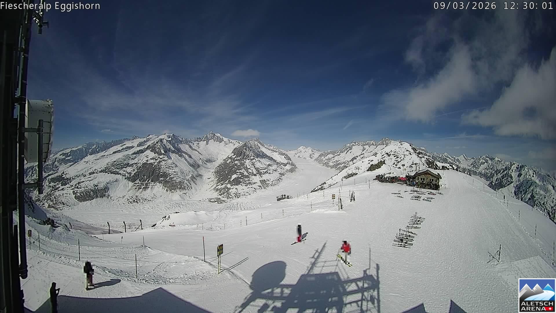 Archiv Foto Webcam Aletsch Arena: Grosser Aletschgletscher (Eggishorn)