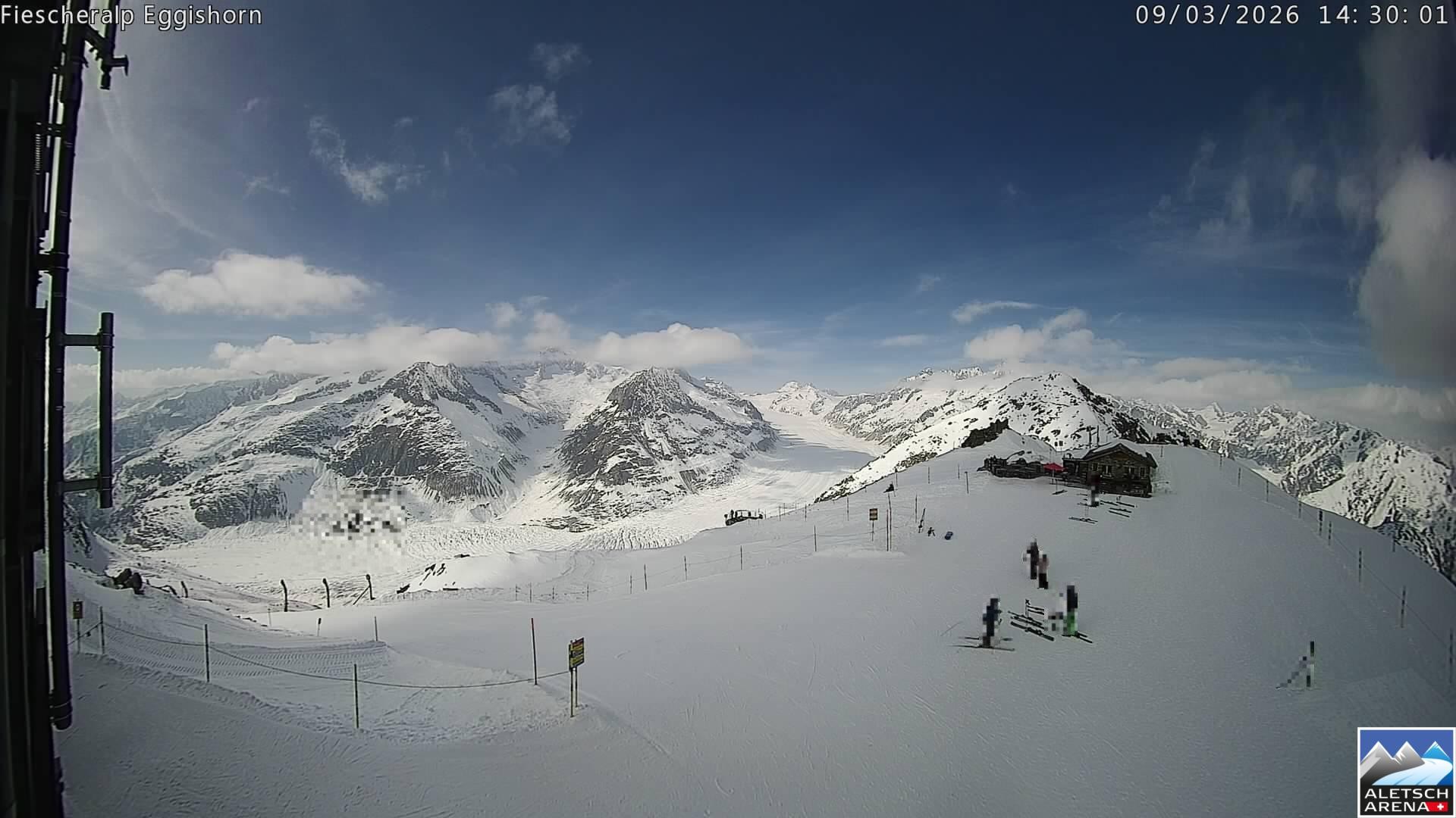 Archiv Foto Webcam Aletsch Arena: Grosser Aletschgletscher (Eggishorn)