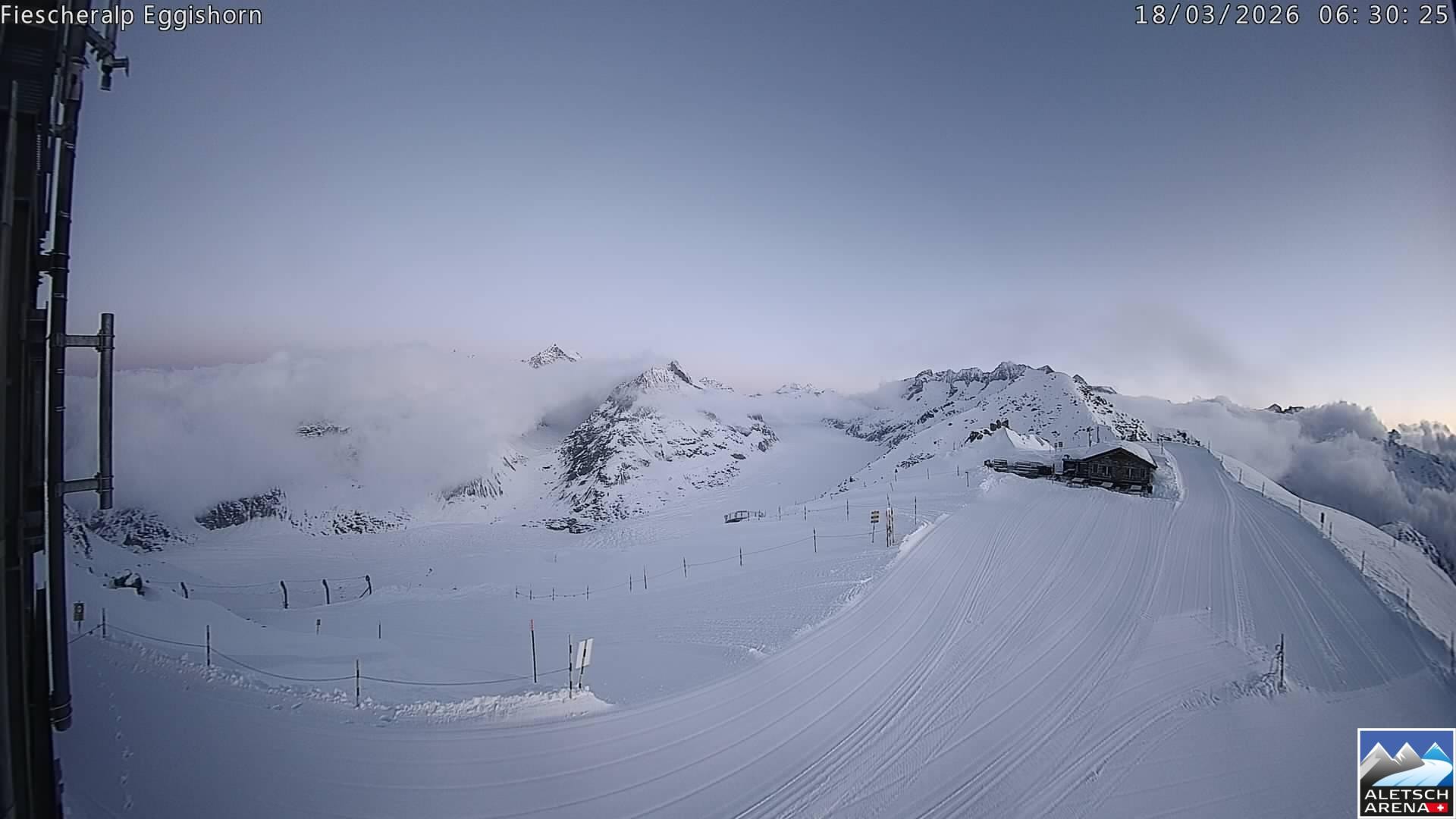 Archived image Aletsch Arena - Webcam Eggishorn