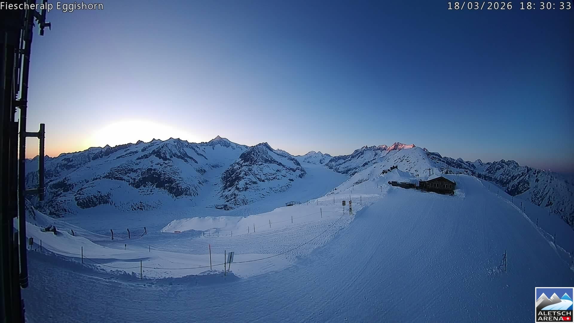 Archiv Foto Webcam Aletsch Arena: Grosser Aletschgletscher (Eggishorn)