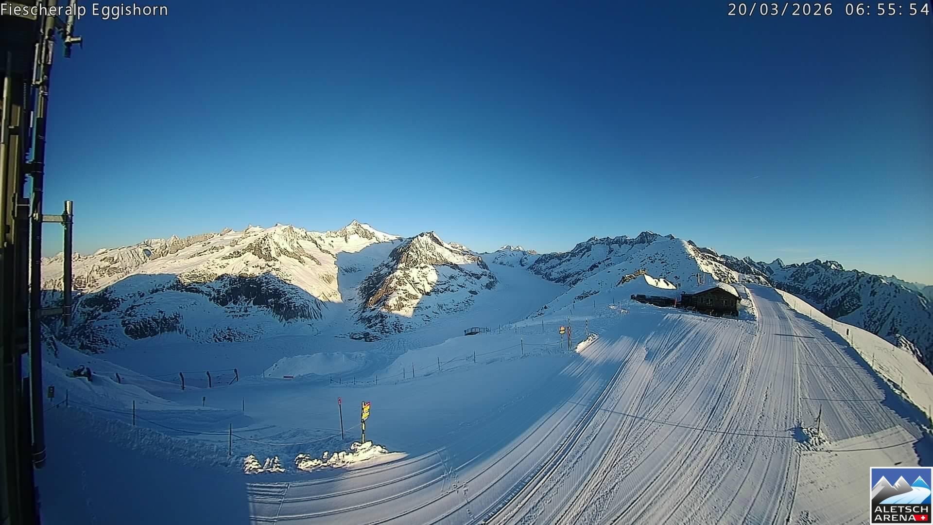 Archiv Foto Webcam Aletsch Arena: Grosser Aletschgletscher (Eggishorn)