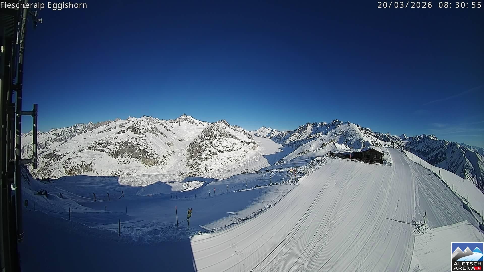 Archiv Foto Webcam Aletsch Arena: Grosser Aletschgletscher (Eggishorn)