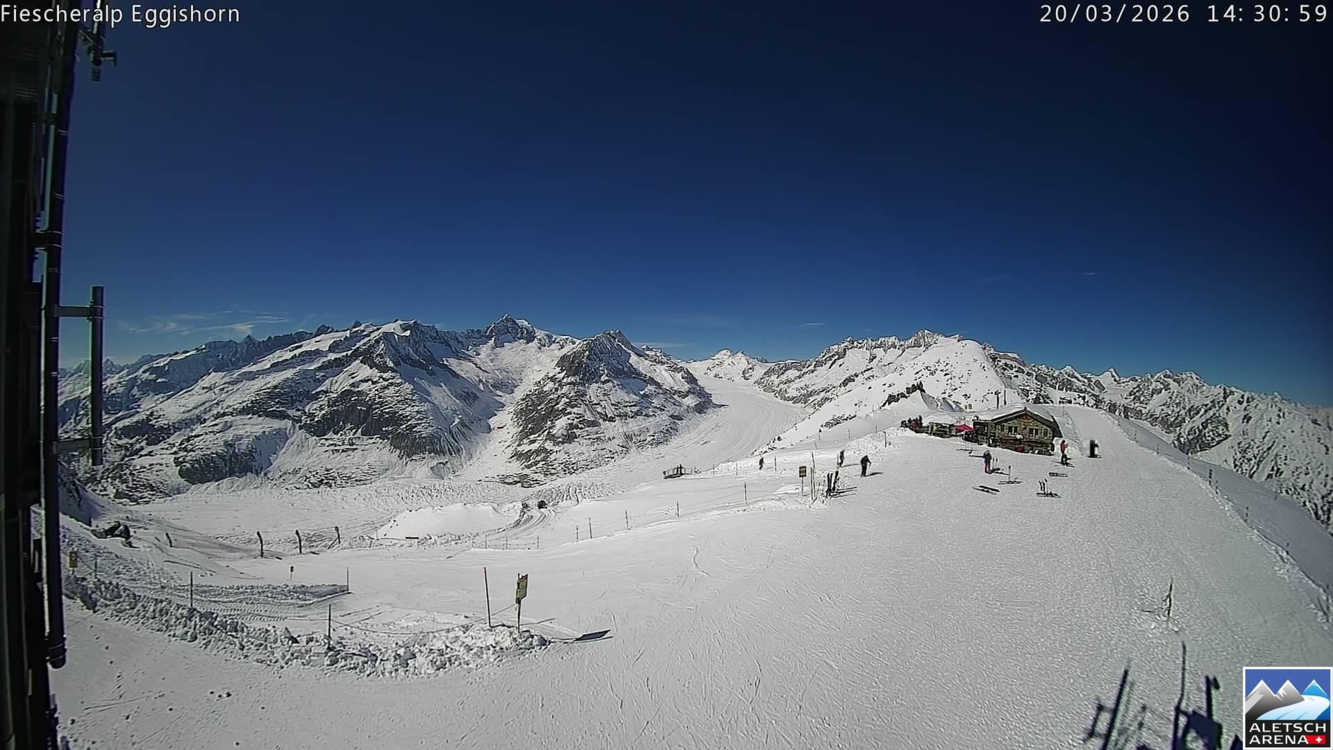 Archiv Foto Webcam Aletsch Arena: Grosser Aletschgletscher (Eggishorn)