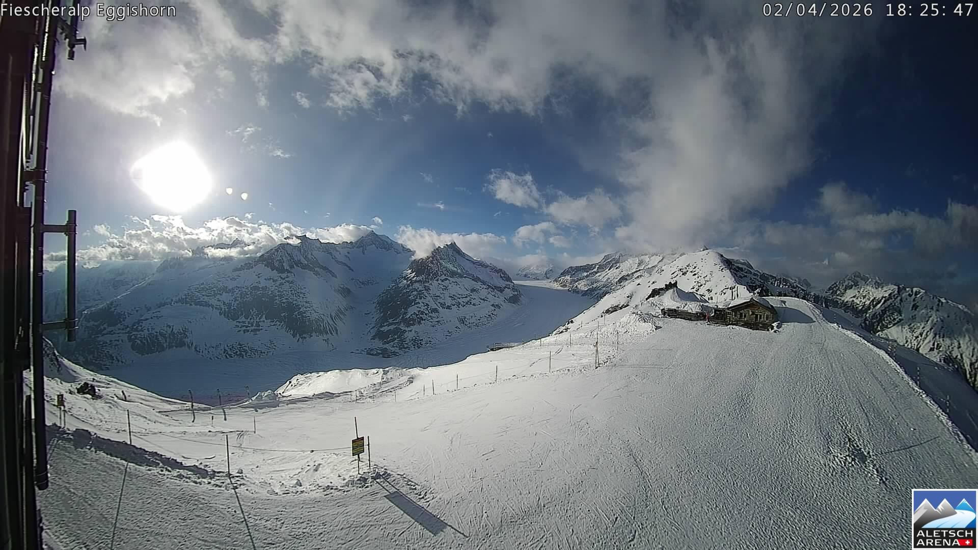 Archiv Foto Webcam Aletsch Arena: Grosser Aletschgletscher (Eggishorn)