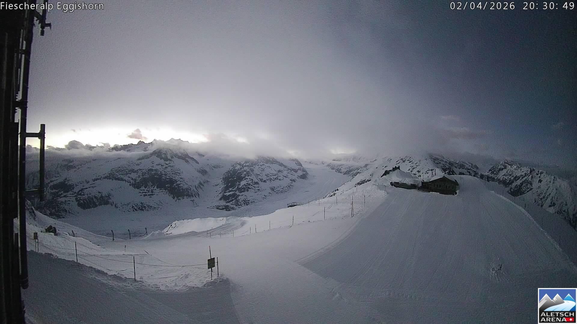 Archiv Foto Webcam Aletsch Arena: Grosser Aletschgletscher (Eggishorn)