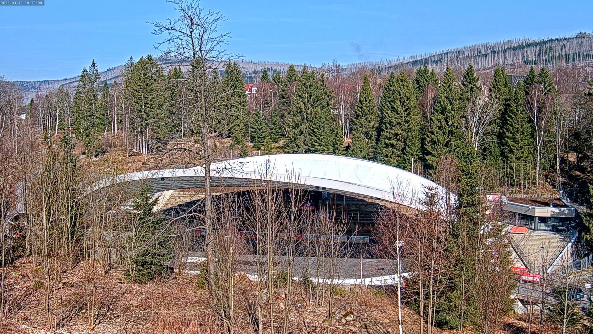 Archiv Foto Webcam Schierke: Blick zur Multifunktionsarena
