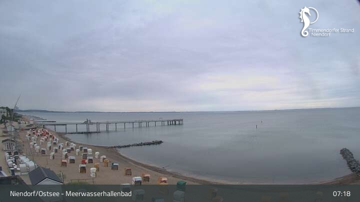 Archived image Webcam Timmendorfer Beach: View Meerwasserhallenbad