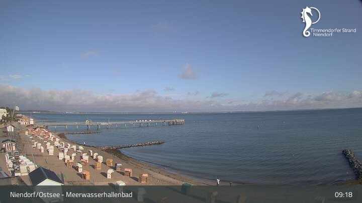 Archived image Webcam Timmendorfer Beach: View Meerwasserhallenbad