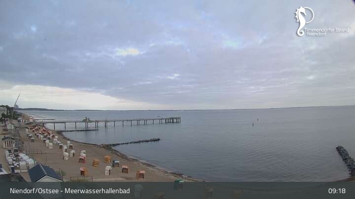 Archived image Webcam Timmendorfer Beach: View Meerwasserhallenbad