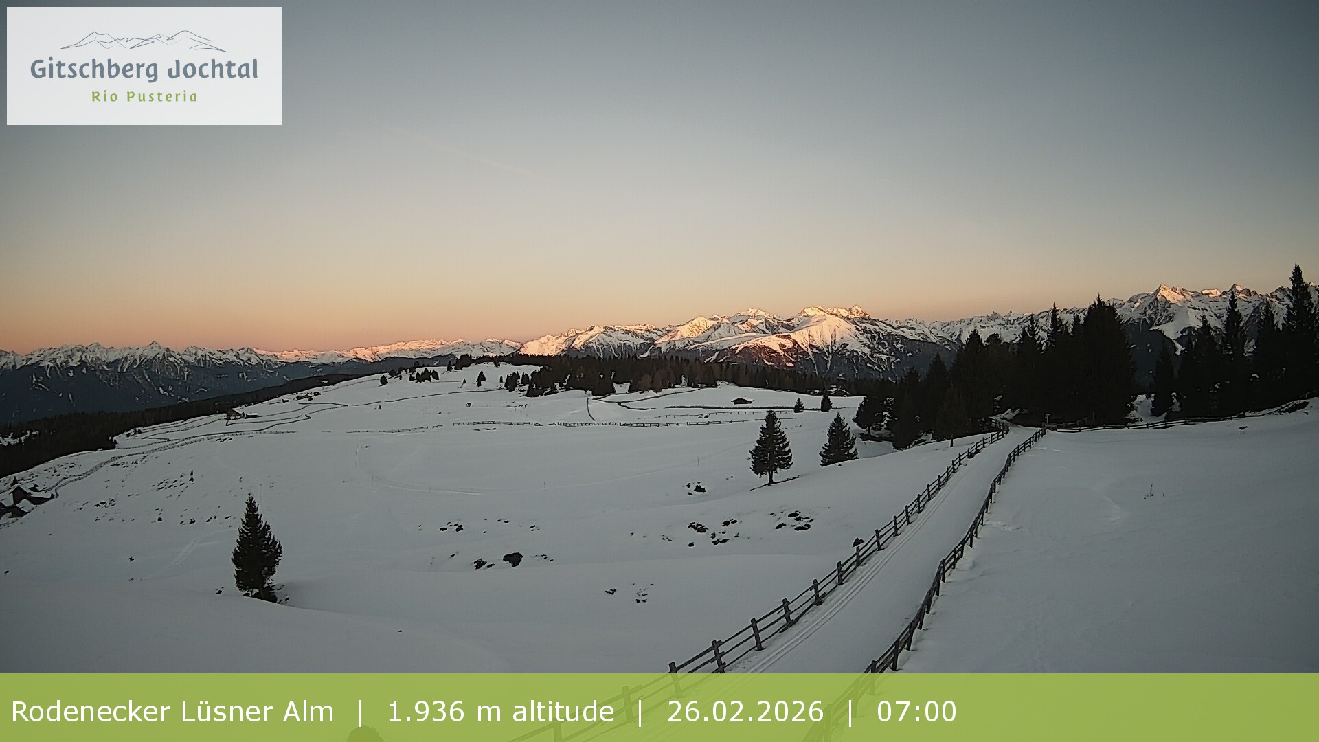 Archived image Webcam View around Rodenecker Lüsner Alm