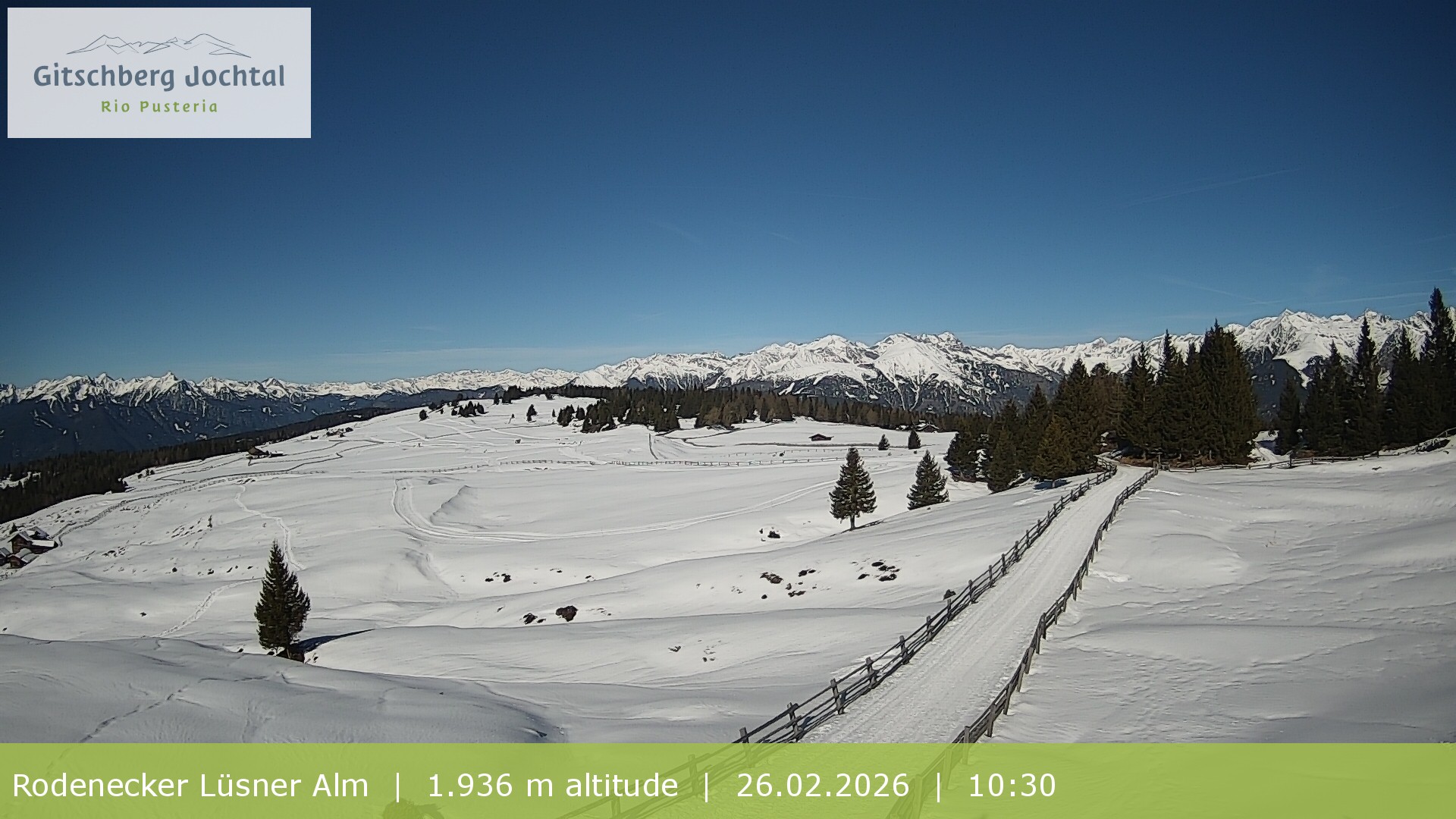 Archived image Webcam View around Rodenecker Lüsner Alm