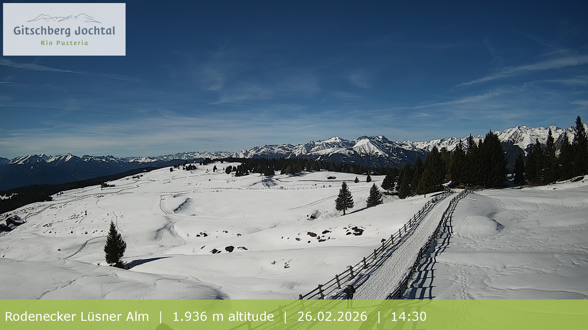 Archived image Webcam View around Rodenecker Lüsner Alm
