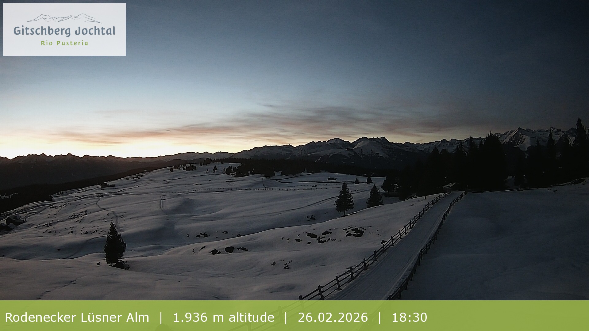 Archived image Webcam View around Rodenecker Lüsner Alm