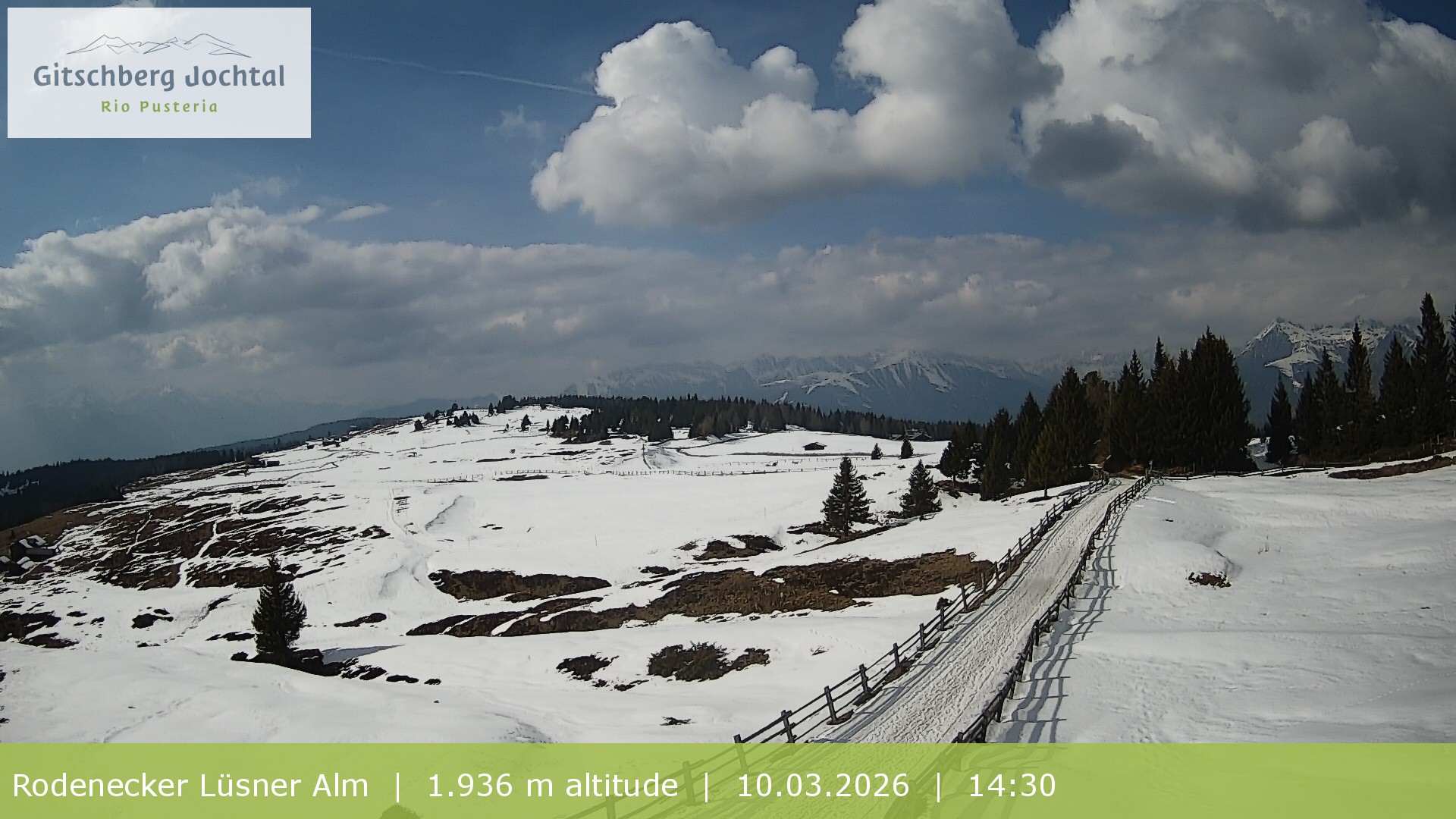 Archived image Webcam View around Rodenecker Lüsner Alm