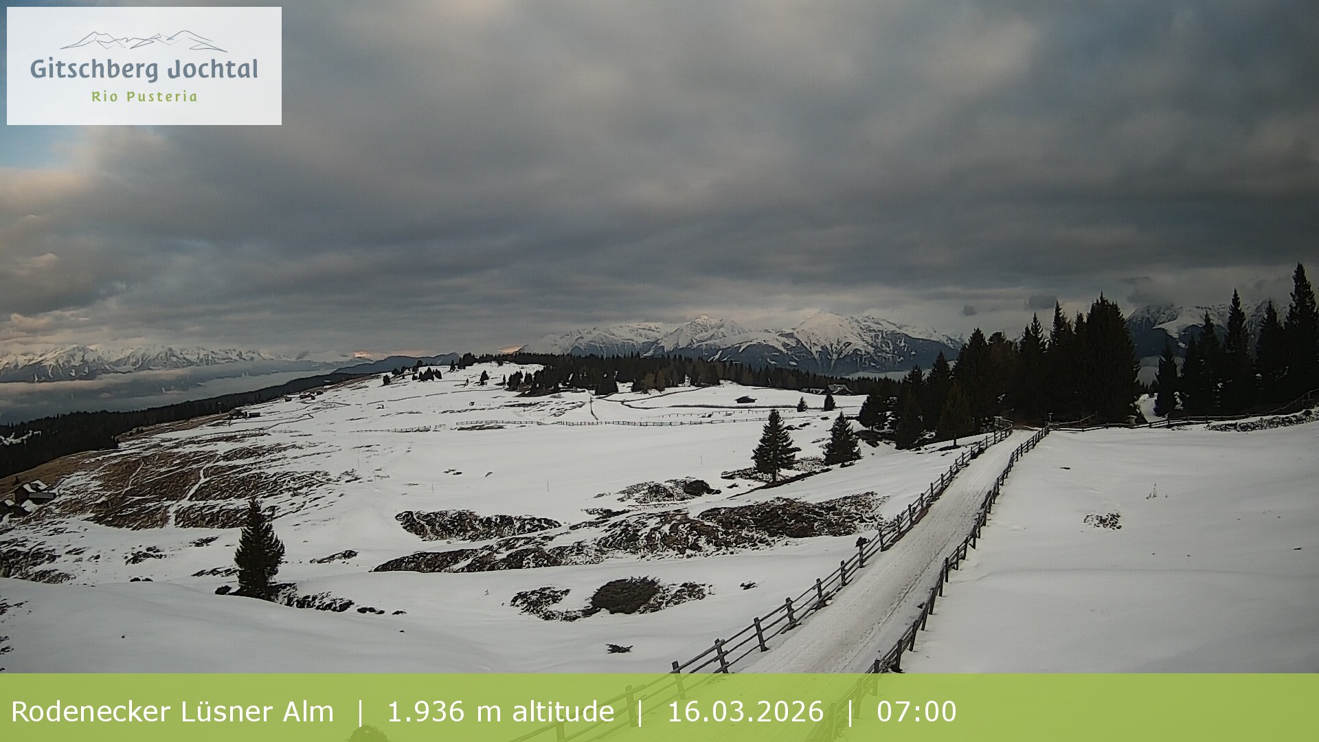 Archived image Webcam View around Rodenecker Lüsner Alm