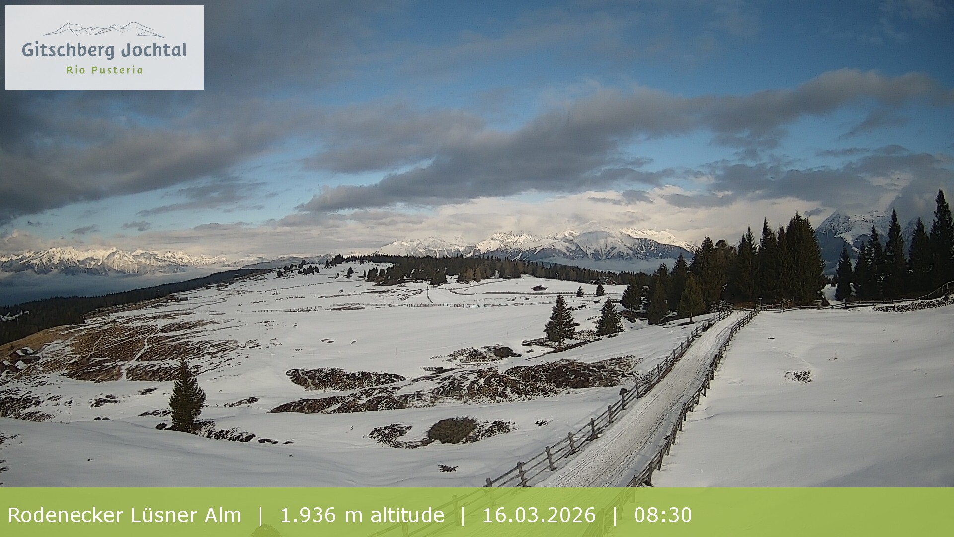 Archived image Webcam View around Rodenecker Lüsner Alm