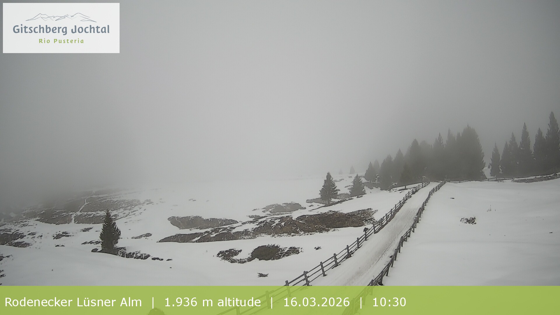 Archived image Webcam View around Rodenecker Lüsner Alm
