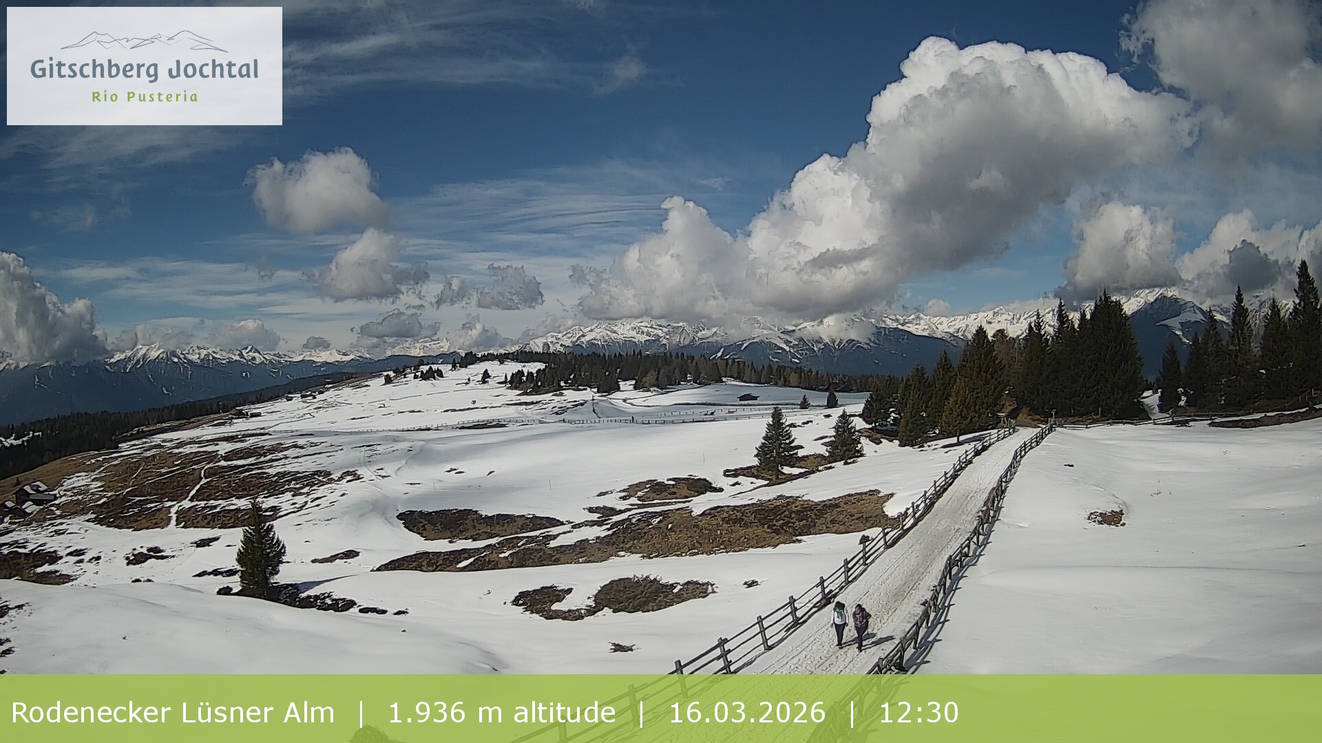 Archived image Webcam View around Rodenecker Lüsner Alm