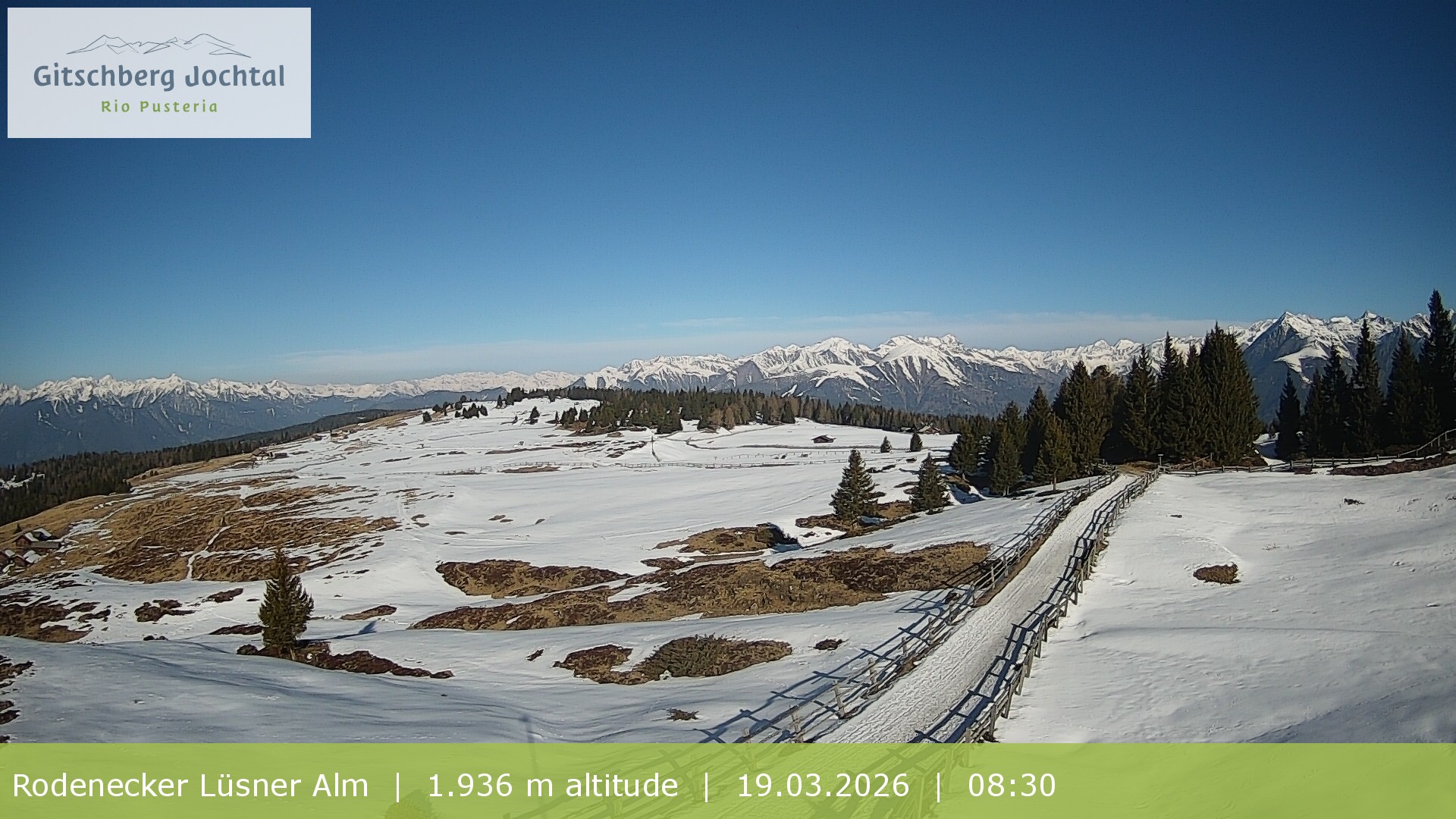 Archived image Webcam View around Rodenecker Lüsner Alm