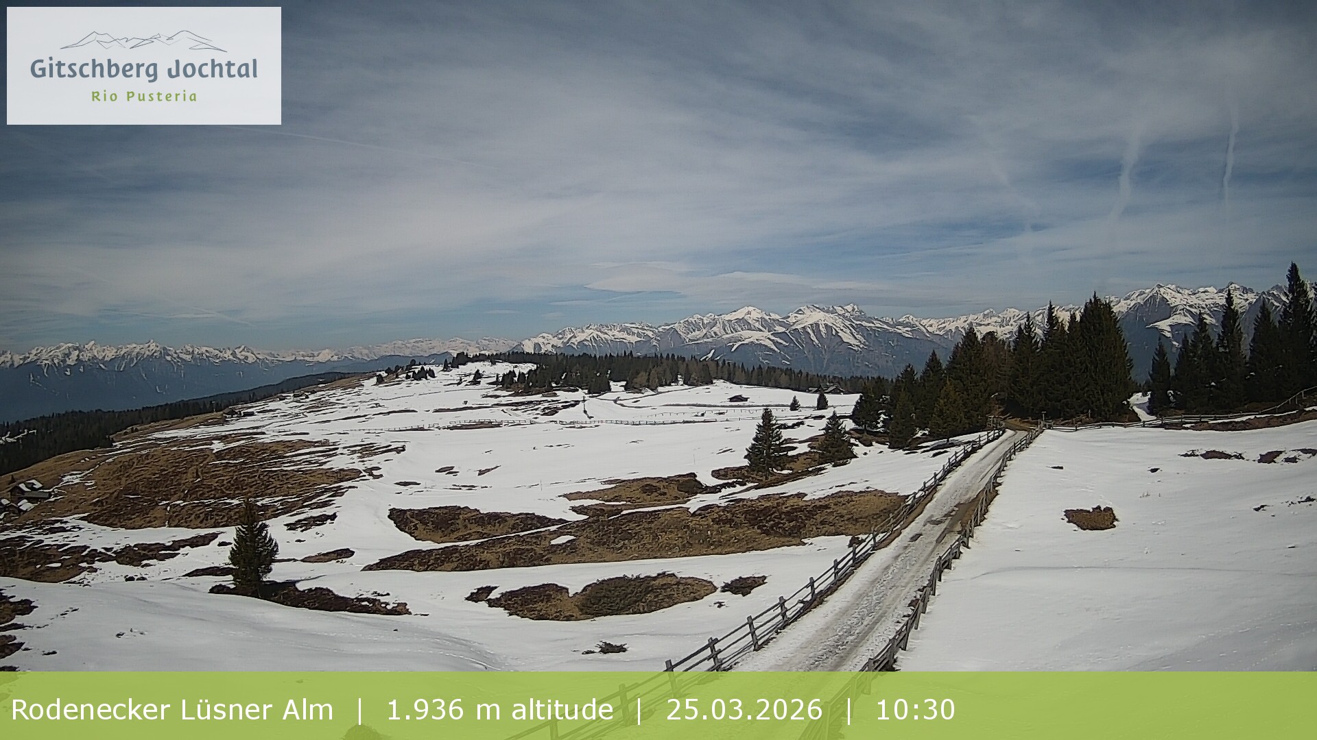 Archived image Webcam View around Rodenecker Lüsner Alm