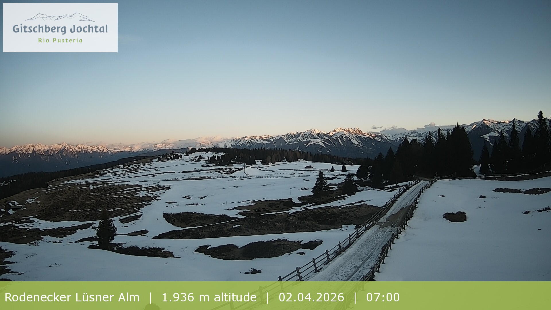 Archived image Webcam View around Rodenecker Lüsner Alm
