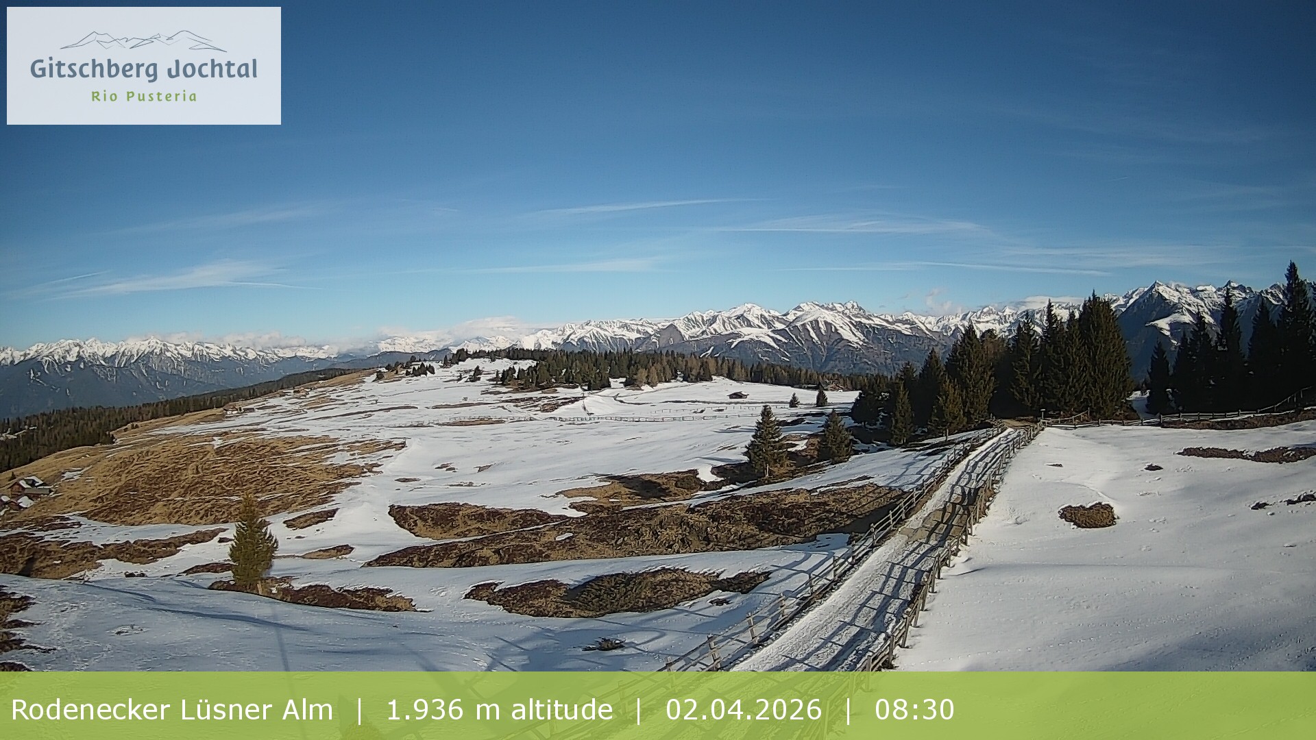 Archived image Webcam View around Rodenecker Lüsner Alm