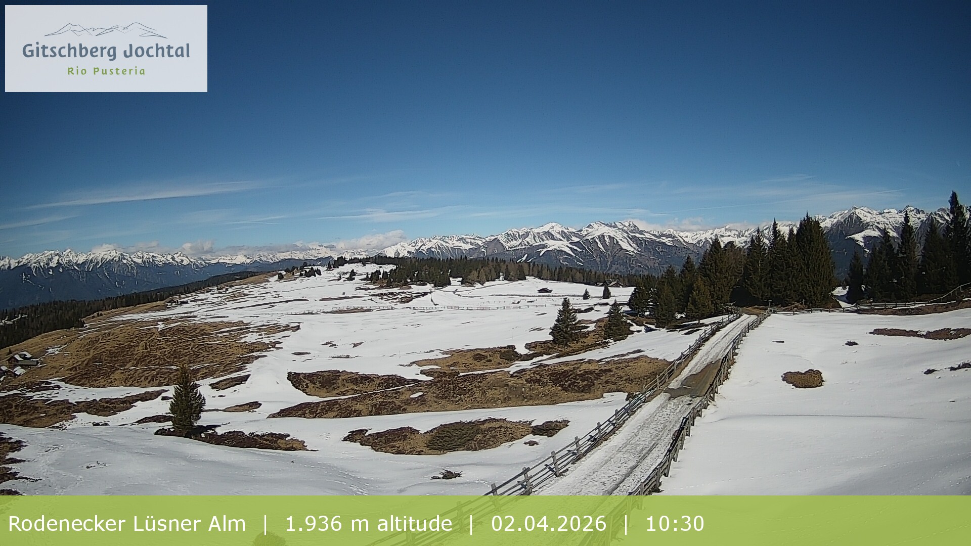 Archived image Webcam View around Rodenecker Lüsner Alm