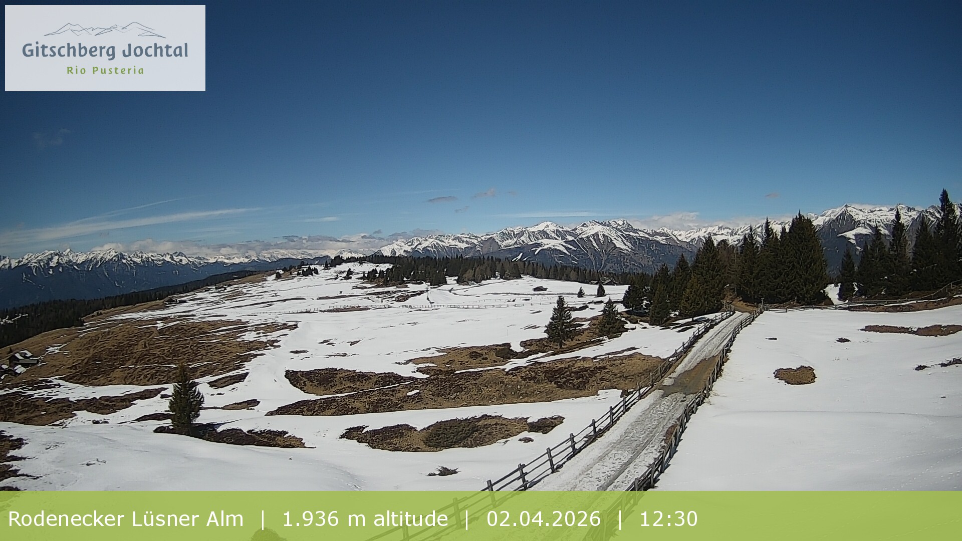 Archived image Webcam View around Rodenecker Lüsner Alm