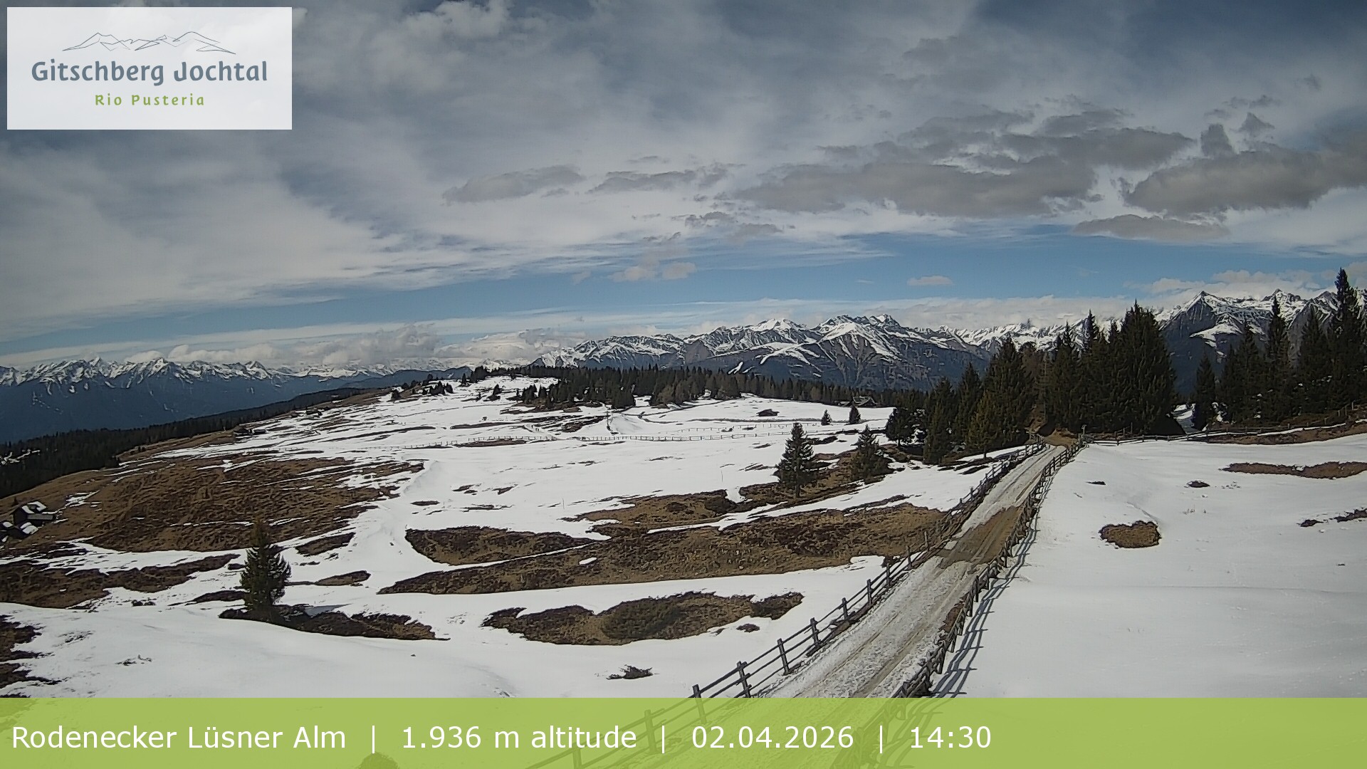 Archived image Webcam View around Rodenecker Lüsner Alm
