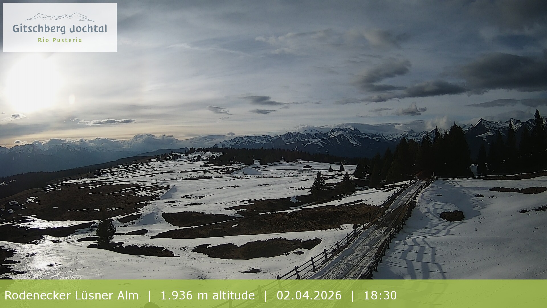 Archived image Webcam View around Rodenecker Lüsner Alm
