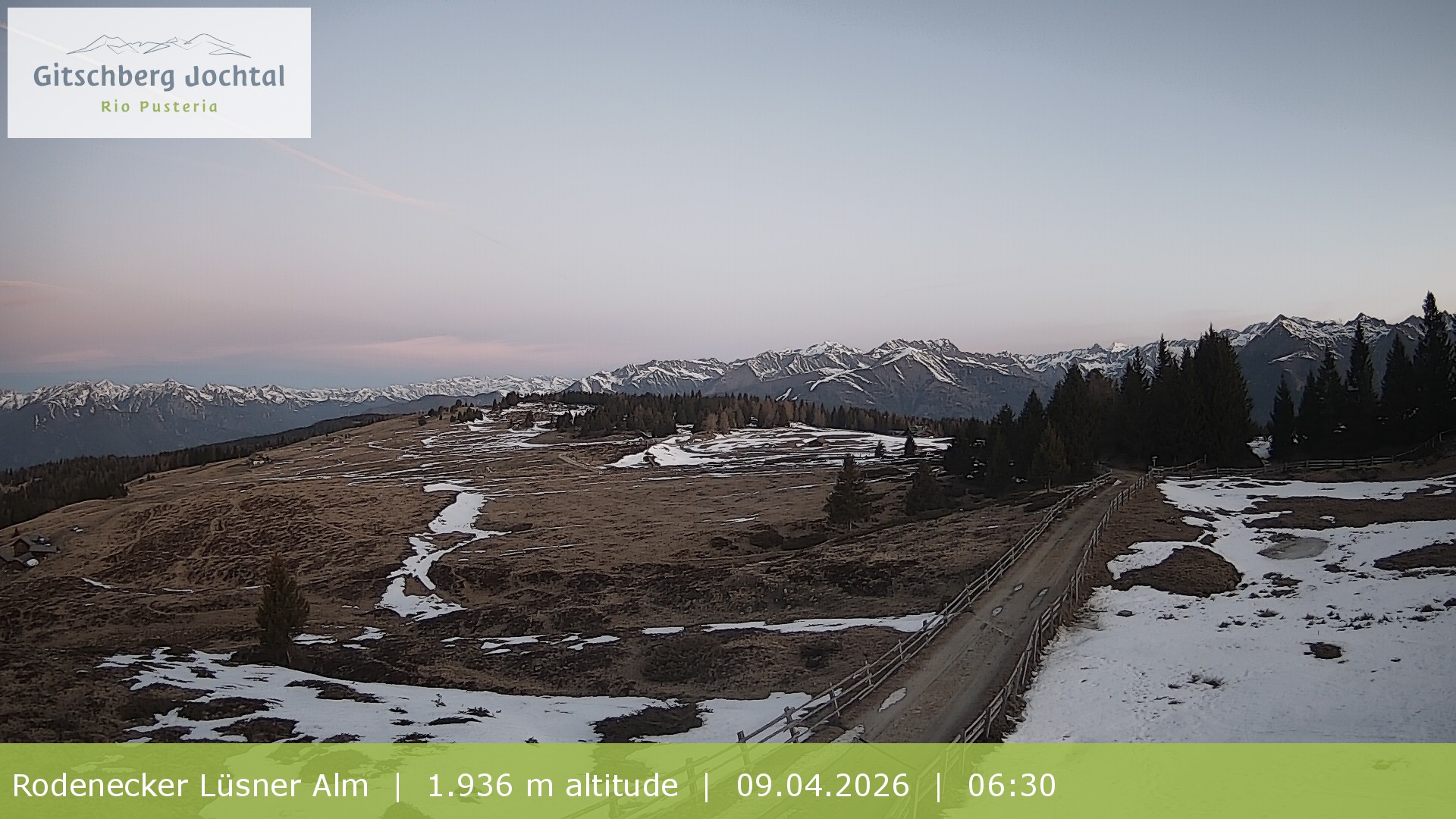 Archived image Webcam View around Rodenecker Lüsner Alm