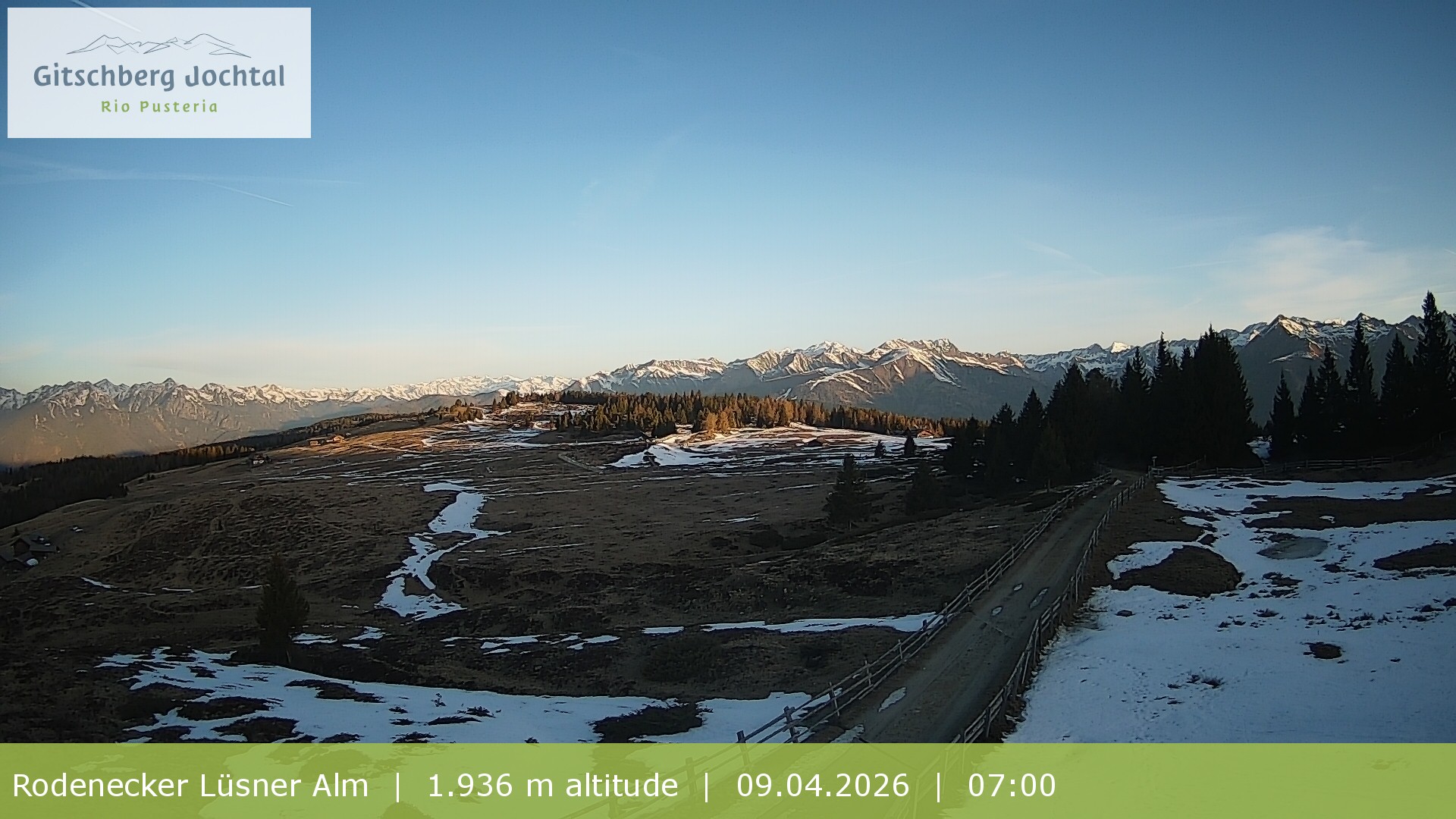 Archived image Webcam View around Rodenecker Lüsner Alm