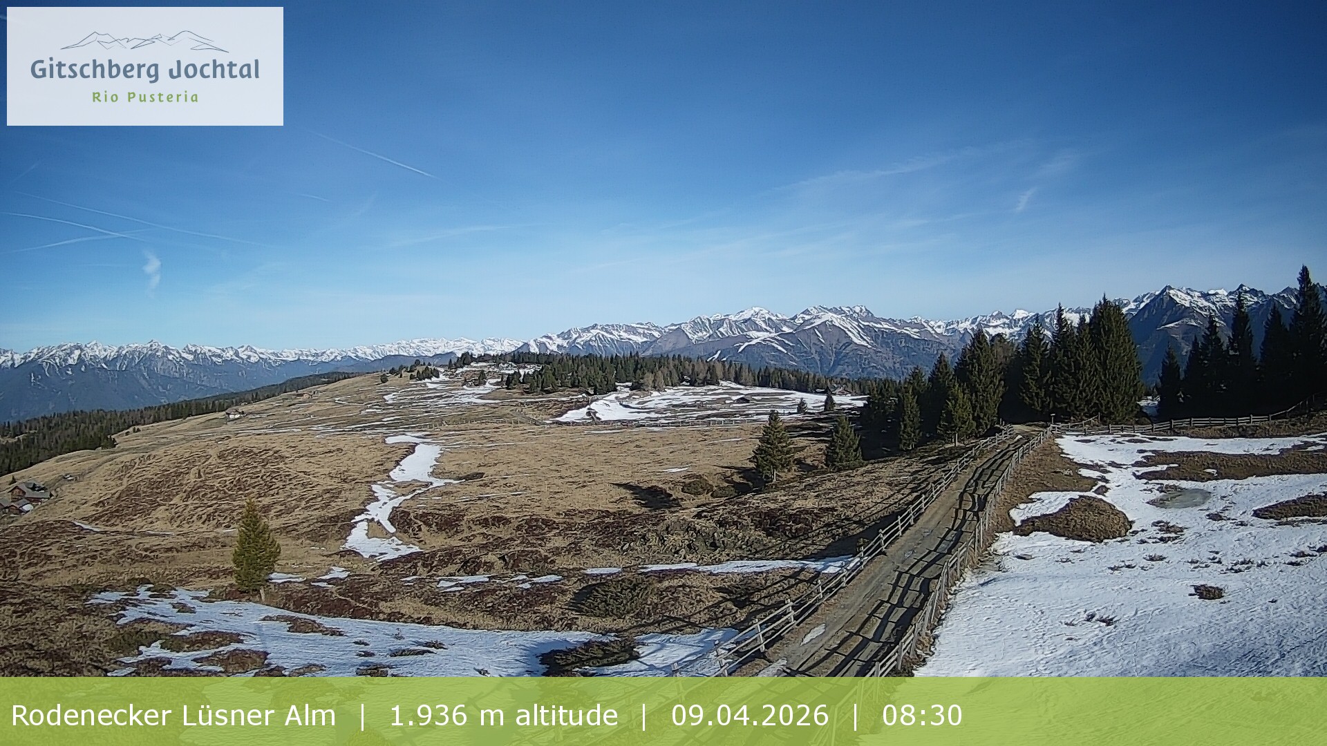 Archived image Webcam View around Rodenecker Lüsner Alm