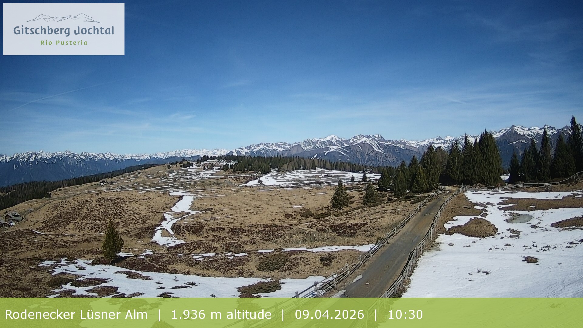 Archived image Webcam View around Rodenecker Lüsner Alm
