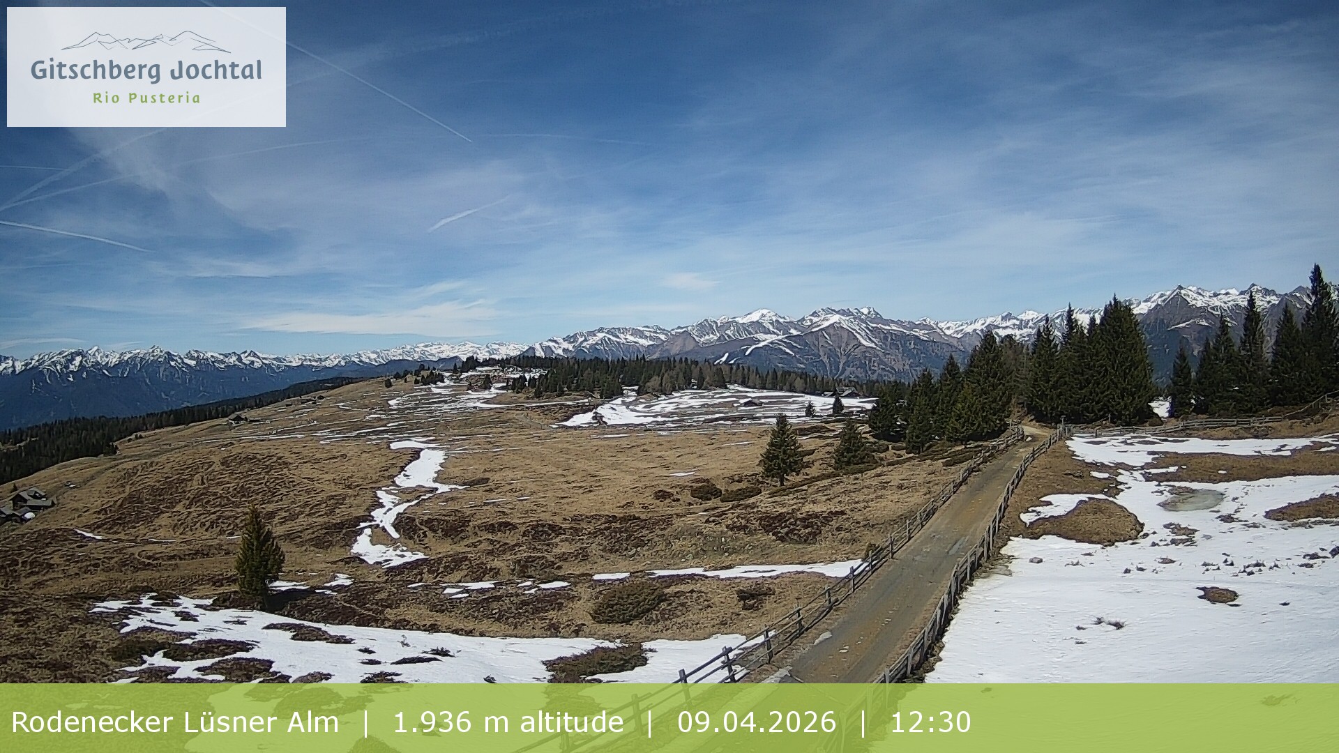Archived image Webcam View around Rodenecker Lüsner Alm