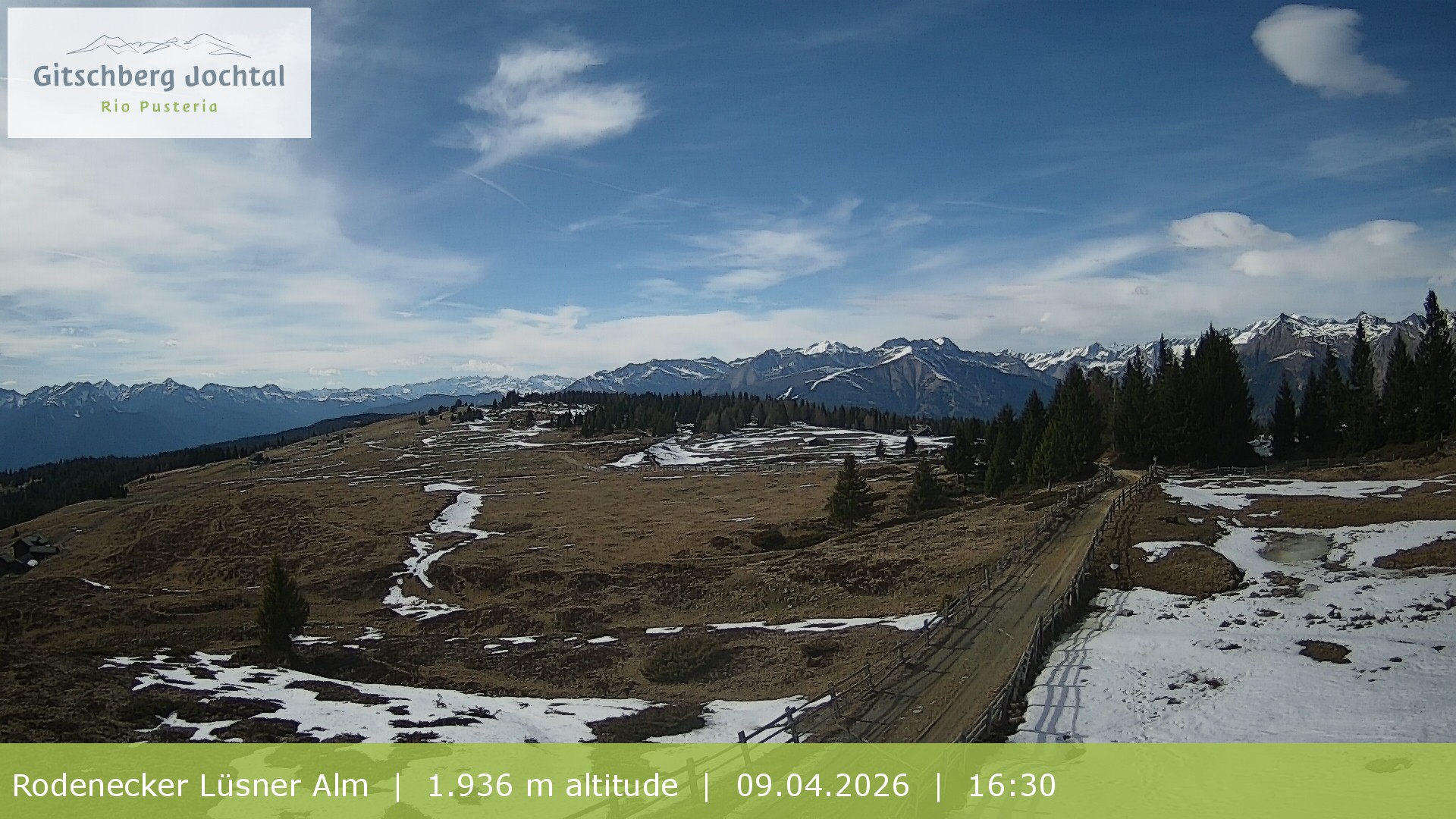 Archived image Webcam View around Rodenecker Lüsner Alm
