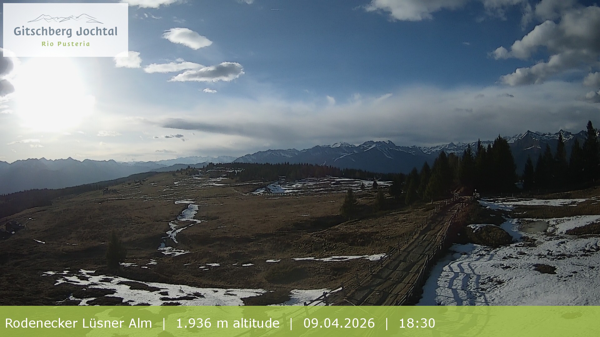 Archived image Webcam View around Rodenecker Lüsner Alm